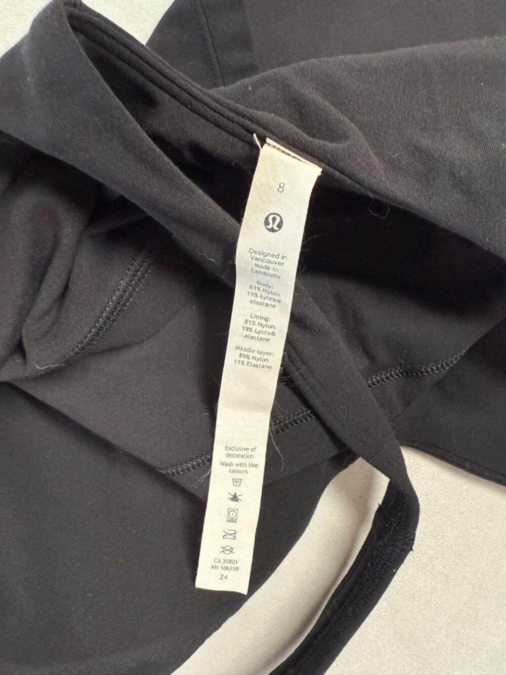 WORN Lululemon Womens Activewear Align Tank Top Black Size 8 - Picture 3 of 3